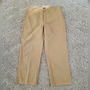 J Crew Re-Imagined 100% Cotton Classic Khaki Wide Leg High Rise Chinos. Preppy